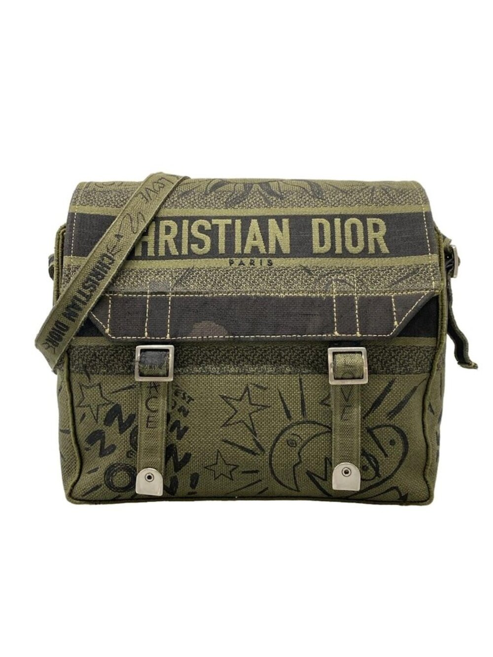 Dior Shoulder Bag Camp Khaki Black